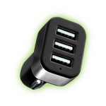 Car Charger Elite 3 Port USB 3.1 Amp - 2 Pieces Per Pack 20761 GADGET GEAR