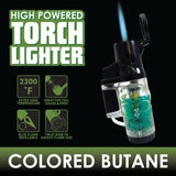 Colored Butane Molded Torch Lighter - 12 Pieces Per Retail Ready Display 22383 SMOKEZILLA