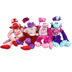 Valentine's Day Jumbo Plush Monkey - 4 Pieces Per Pack 22602 KIPP BROTHERS