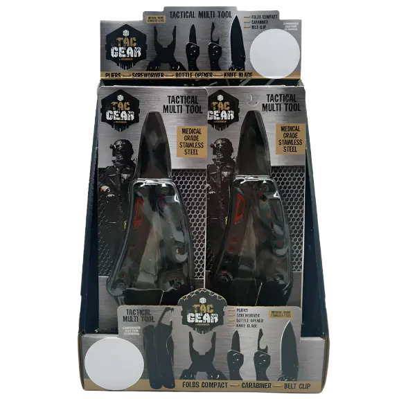 Multi-Tool 4-In-1 with Carabiner - 6 Pieces Per Retail Ready Display 23225 TAC GEAR