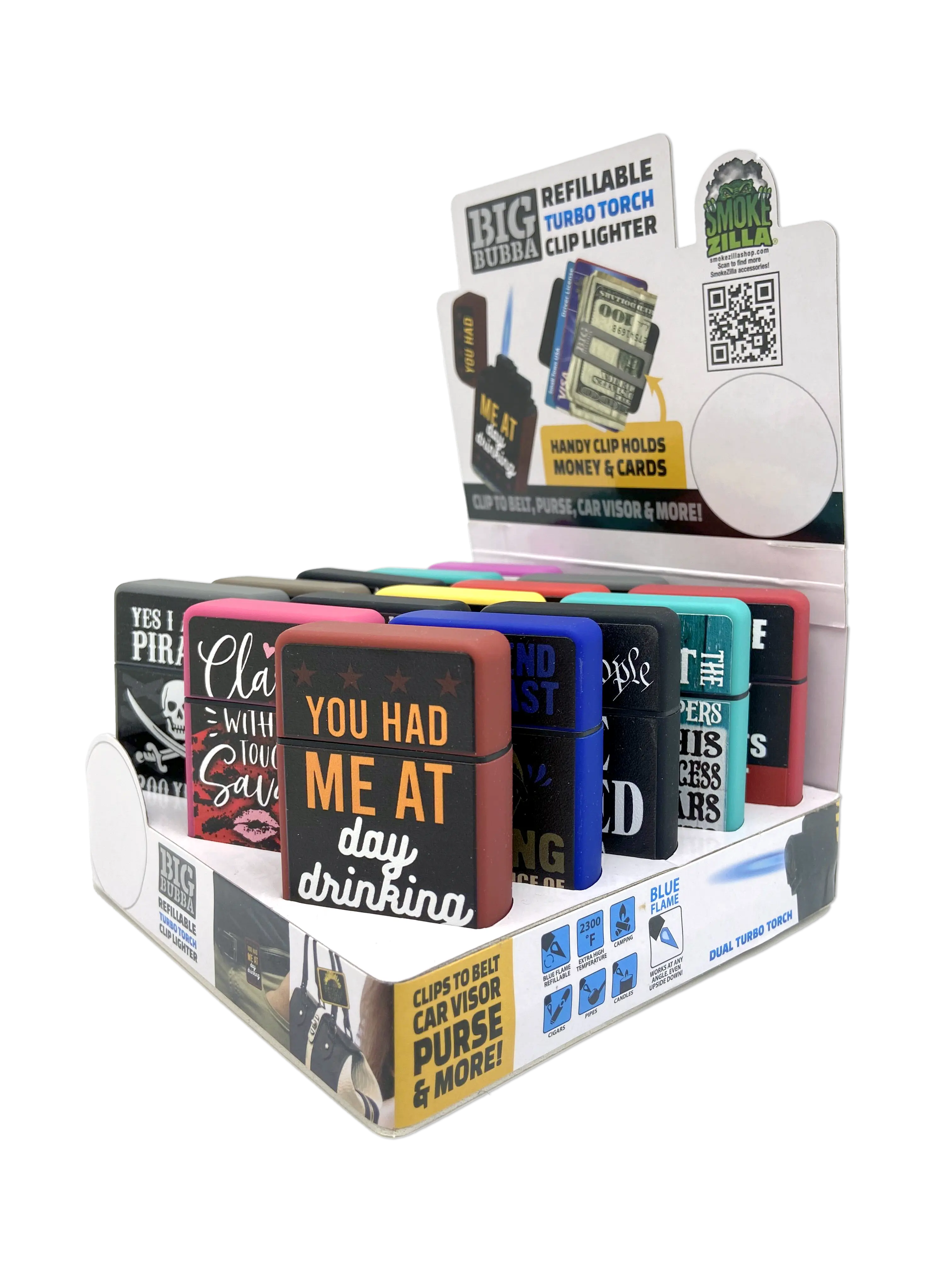 Curated Smokezilla Top Sellers Assorted Smoking Accessories Floor Display 88661 SMOKEZILLA