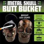 Metal Skull Butt Bucket Ashtray with LED Light - 6 Pieces Per Retail Ready Display 23531 SMOKEZILLA