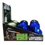 Metal Skull Butt Bucket Ashtray with LED Light - 6 Pieces Per Retail Ready Display 23531 SMOKEZILLA