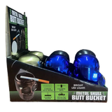 Metal Skull Butt Bucket Ashtray with LED Light - 6 Pieces Per Retail Ready Display 23531 SMOKEZILLA