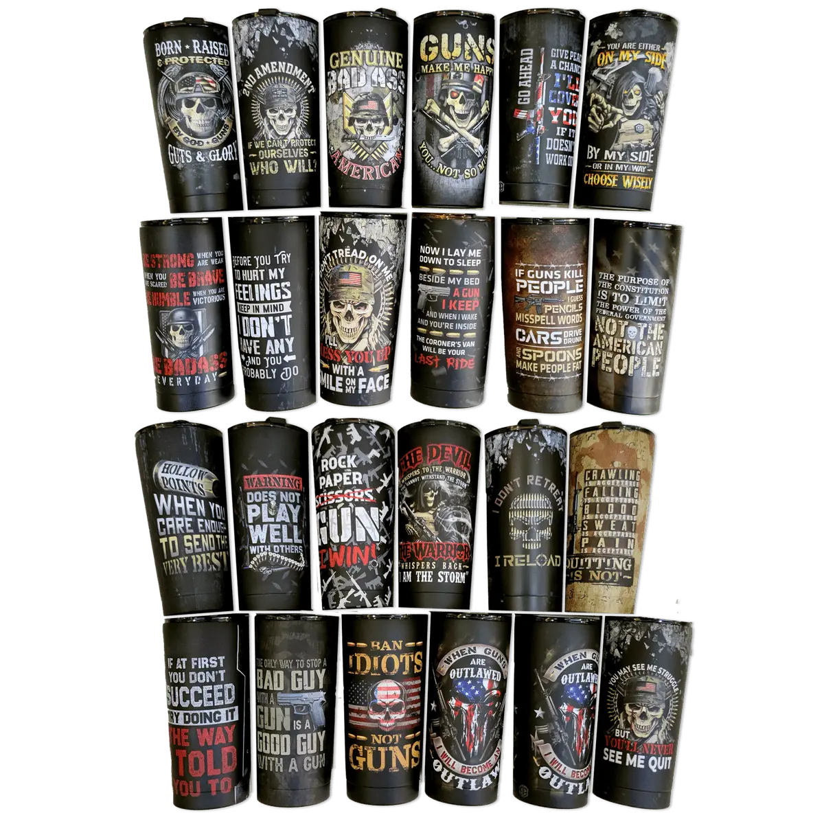 Patriotic Tac Gear Hat and Insulated Cup Assortment Floor Display - 72 Pieces Per Retail Ready Display 88448 TAC GEAR