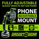Adjustable Phone Mount with Suction Cup - 4 Pieces Per Retail Ready Display 23562 GADGET GEAR