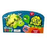 Fidget Pop Turtle Toy - 12 Pieces Per Retail Ready Display 23654 KIPP BROTHERS