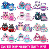 Wholesale Mini Kiss'Em Up Plush Clips 12 Pieces Per Display 23697 KIPP BROTHERS