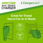 Car Charger and Wall Charger Combo Dual Port USB / USB-C 3.1 Amp - 6 Pieces Per Retail Ready Display 23764 GADGET GEAR