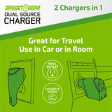 Car Charger and Wall Charger Combo Dual Port USB / USB-C 3.1 Amp - 6 Pieces Per Retail Ready Display 23764 GADGET GEAR