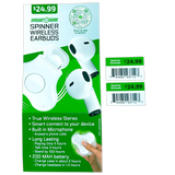 Wireless Earbuds with Fidget Spinner Case - 6 Pieces Per Retail Ready Display 23712 GADGET GEAR