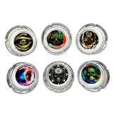 Glow in The Dark Glass Ashtray - 6 Pieces Per Retail Ready Display 23719 SMOKEZILLA