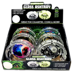 Glow in The Dark Glass Ashtray - 6 Pieces Per Retail Ready Display 23719 SMOKEZILLA