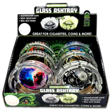 Glow in The Dark Glass Ashtray - 6 Pieces Per Retail Ready Display 23719 SMOKEZILLA