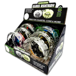 Glow in The Dark Glass Ashtray - 6 Pieces Per Retail Ready Display 23719 SMOKEZILLA