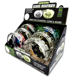 Glow in The Dark Glass Ashtray - 6 Pieces Per Retail Ready Display 23719 SMOKEZILLA