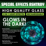 Light-Up Glass Ashtray with Multi-Color LED Lights - 6 Pieces Per Retail Ready Display 23744 SMOKEZILLA