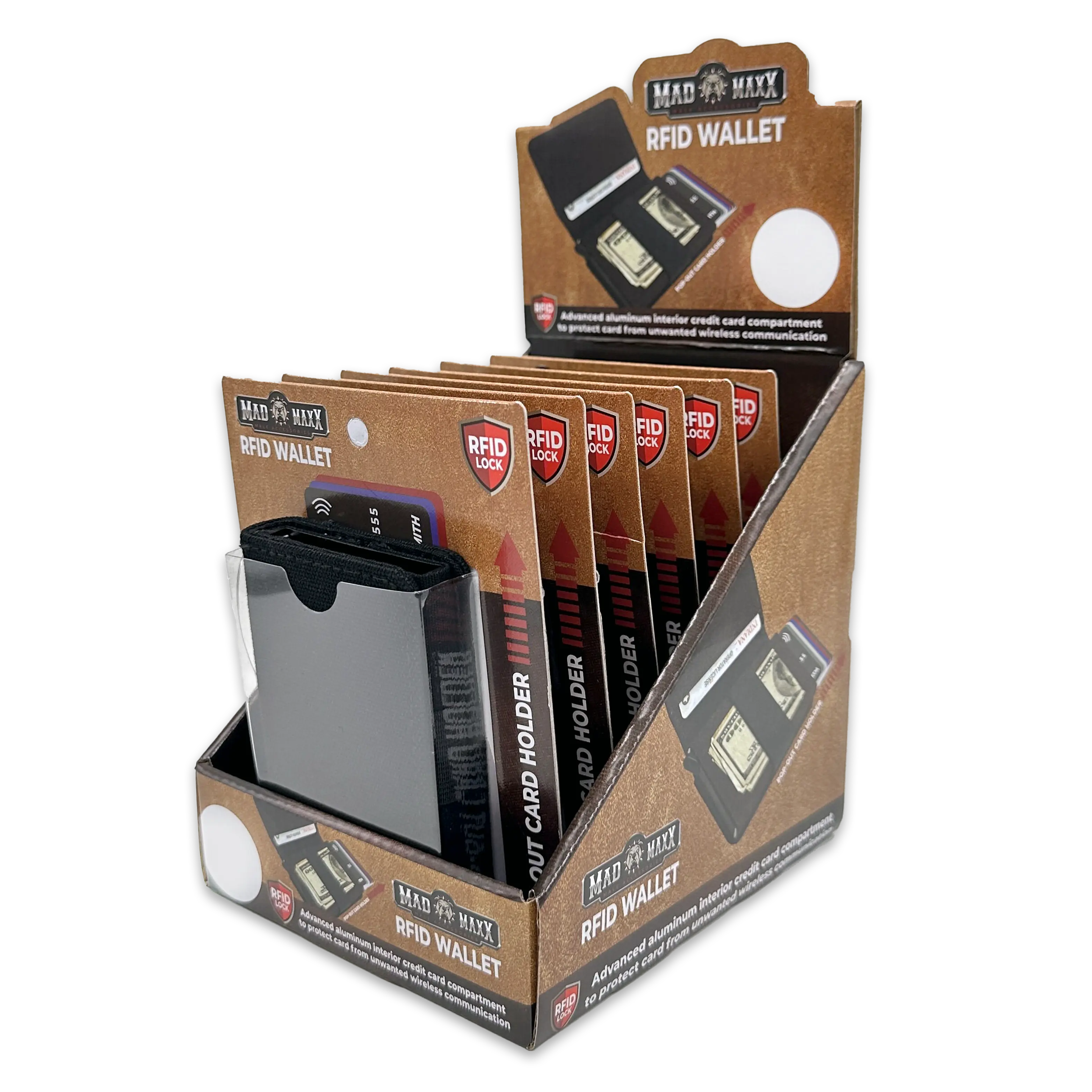 Canvas RFID Block Slim Wallet - 6 Pieces Per Retail Ready Display 23746 ROUGHNECK