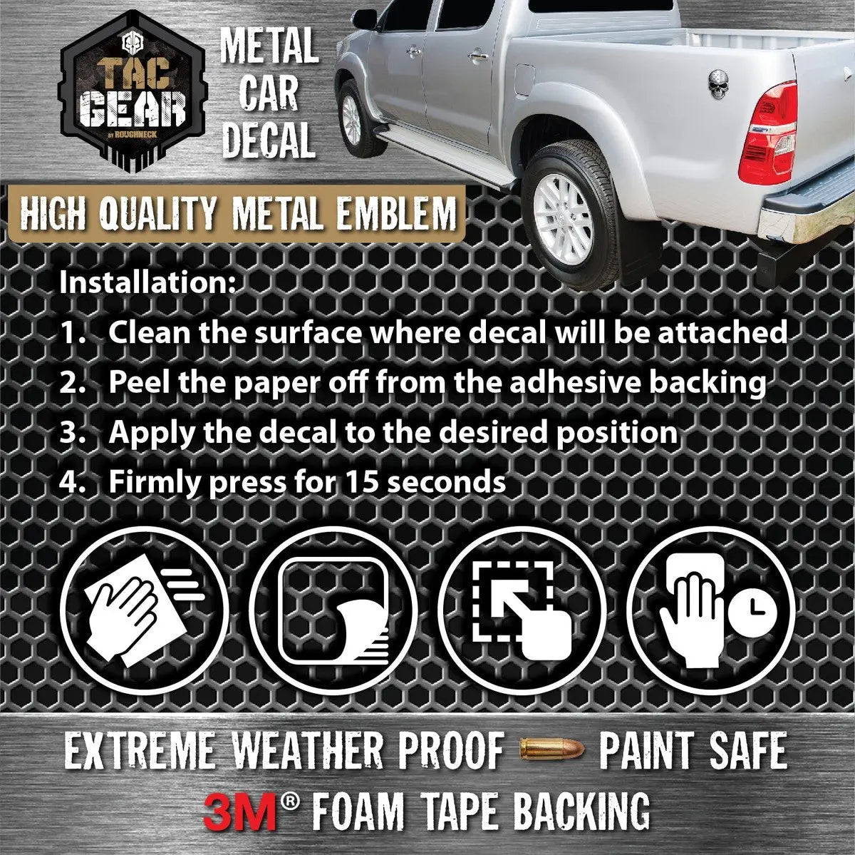 Patriotic Tac Gear Magnetic Metal Decal Stickers 12 Pieces Per Retail Ready Display 23757 TAC GEAR