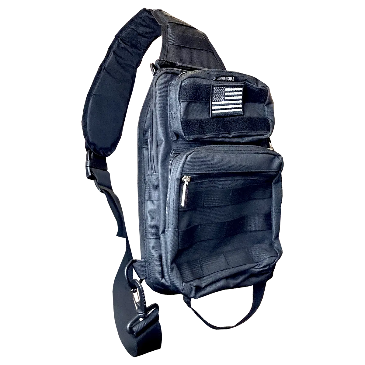 Patriotic MOLLE Tactical Sling Bag with Strap - 4 Pieces Per Retail Ready Display 23763 TAC GEAR