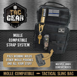 Patriotic MOLLE Tactical Sling Bag with Strap - 4 Pieces Per Retail Ready Display 23763 TAC GEAR