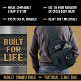 Patriotic MOLLE Tactical Sling Bag with Strap - 4 Pieces Per Retail Ready Display 23763 TAC GEAR