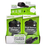 Car Charger and Wall Charger Combo Dual Port USB / USB-C 3.1 Amp - 6 Pieces Per Retail Ready Display 23764 GADGET GEAR