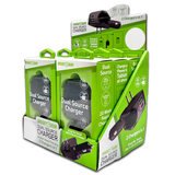 Car Charger and Wall Charger Combo Dual Port USB / USB-C 3.1 Amp - 6 Pieces Per Retail Ready Display 23764 GADGET GEAR