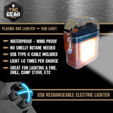 Electric Arch Lighter with COB Light - 6 Pieces Per Retail Ready Display 23847 TAC GEAR