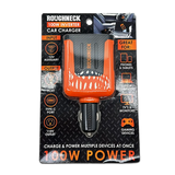 Car Charger DC 3 Port USB / USB-C / 120V Outlet 100 Watts - 4 Pieces Per Retail Ready Display 23861 ROUGHNECK