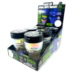 Printed Lid Light-Up Skull Butt Bucket Ashtray - 6 Pieces Per Retail Ready Display 23981 SMOKEZILLA