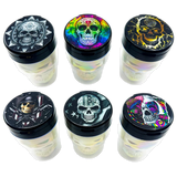 Printed Lid Light-Up Skull Butt Bucket Ashtray - 6 Pieces Per Retail Ready Display 23981 SMOKEZILLA