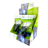 Car Charger Dual Port USB / USB-C LED Skull 3.1 Amp - 6 Pieces Per Retail Ready Display 24001 GADGET GEAR