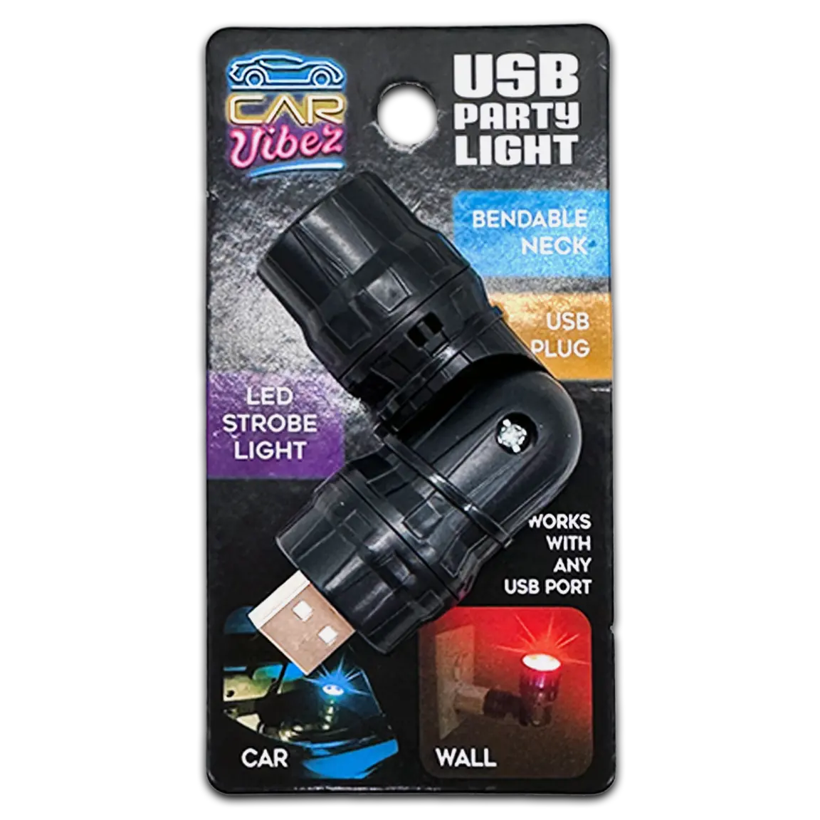 Mood Light USB Party Light - 6 Pieces Per Retail Ready Display 24061 CAR VIBEZ