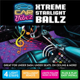 Mood Light Xtreme Starlight Ballz with Remote - 6 Pieces Per Retail Ready Display 24114 CAR VIBEZ