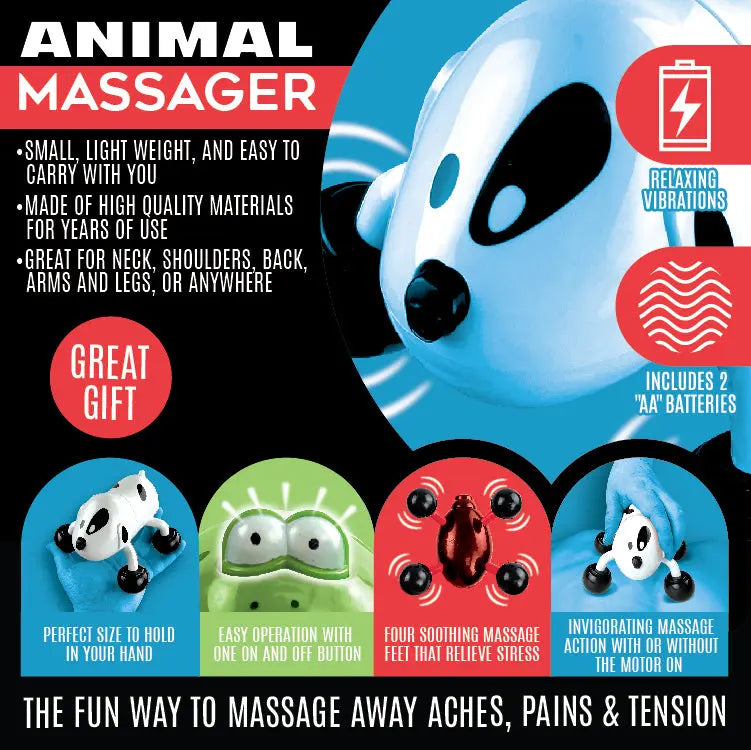 Animal Hand Massager 6 Pieces Per Retail Ready Display 24124 KIPP BROTHERS