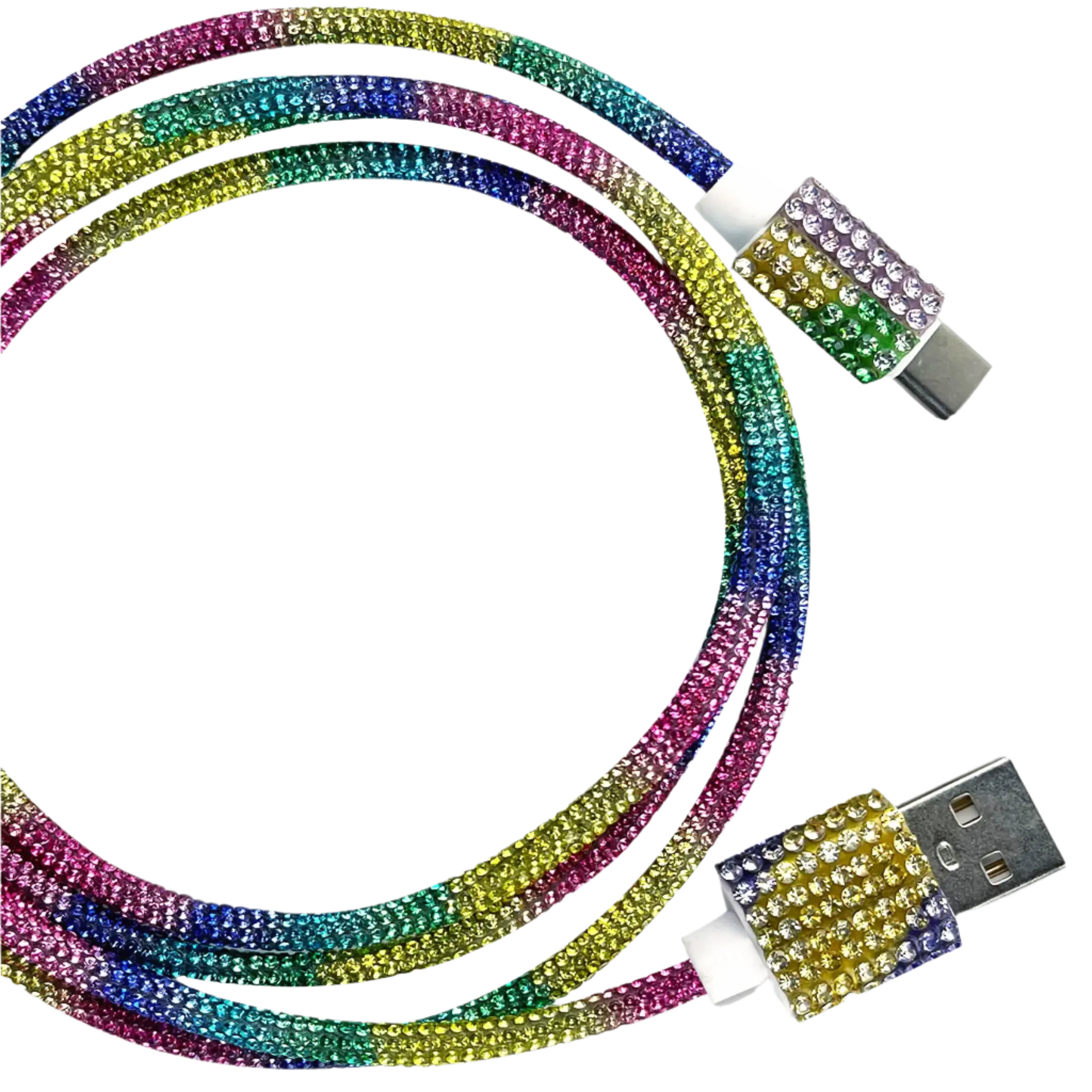 Glitz N Glam 3FT 2.4Amp Type-C Sync & Charge Cable - 6 Pieces Per Retail Ready Display 25948 GADGET GEAR