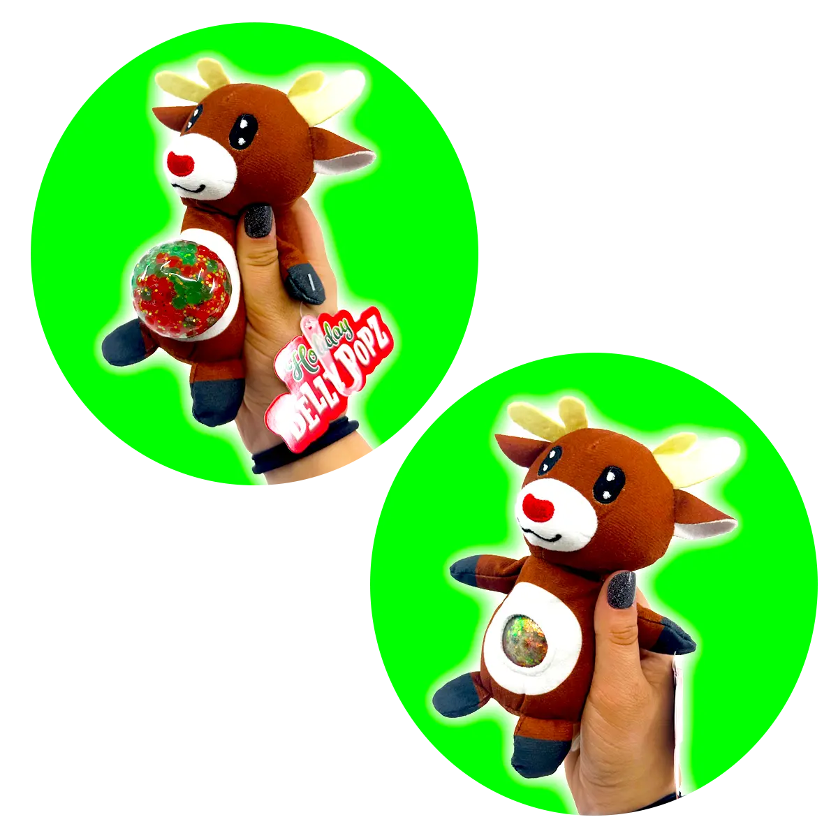 Christmas Belly Popz Plush Toy - 6 Pieces Per Display 24200 KIPP BROTHERS