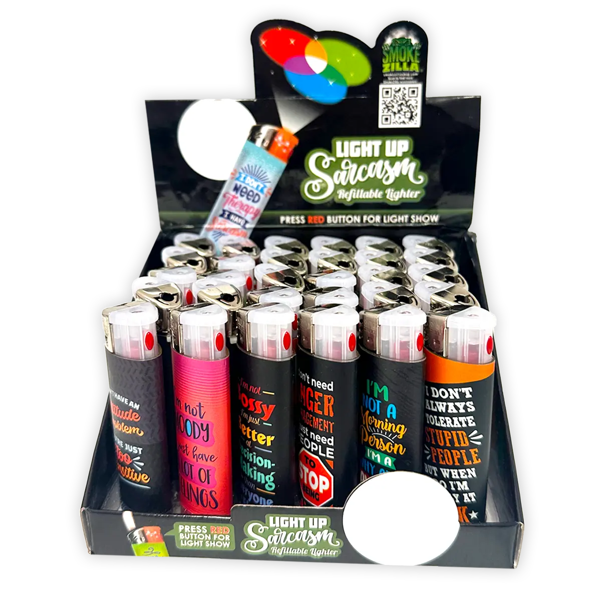 Curated Smokezilla Top Sellers Assorted Smoking Accessories Floor Display 88546 SMOKEZILLA