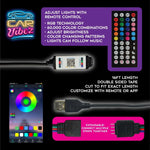 Mood Light Strip USB with Remote 16FT - 6 Pieces Per Pack 24338AZ CAR VIBEZ