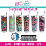 Insulated 24 Oz Rhinestone Tumbler Cup - 6 Pieces Per Retail Ready Display 24374 ROUGHNECK