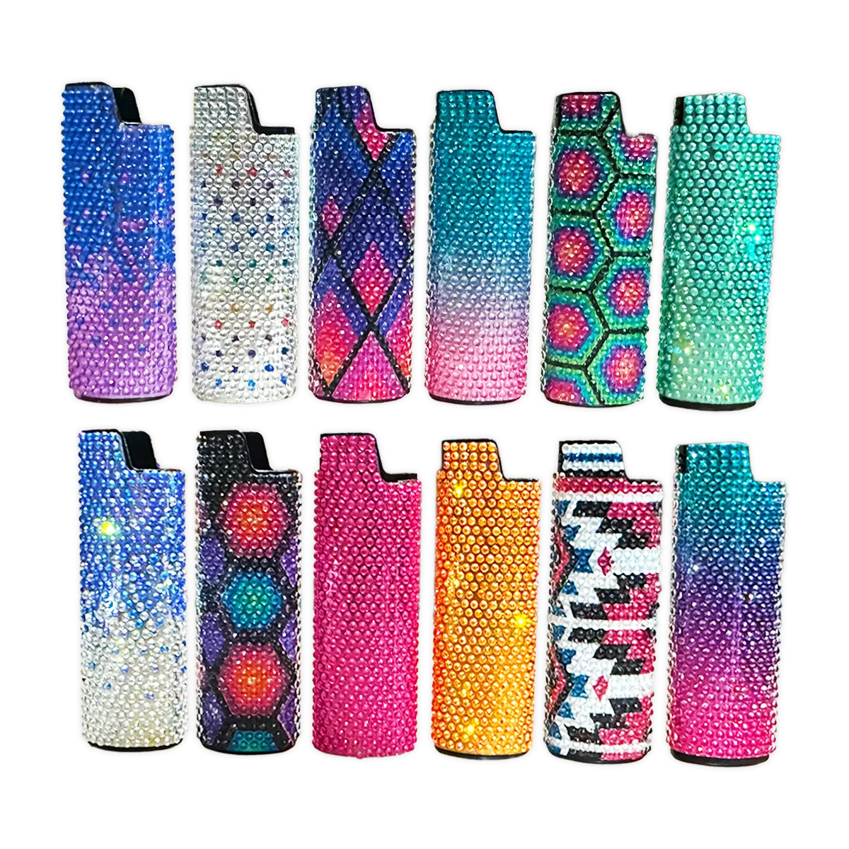 Rhinestone Lighter Case - 12 Pieces Per Retail Ready Display 24382 SMOKEZILLA