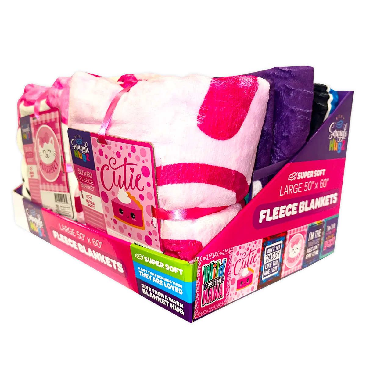 Kids Printed Blankets - 6 Pieces Per Retail Ready Display 24397 KIPP BROTHERS