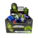 Silicone Lighter Holder with Retractable Cord  - 24 Pieces Per Retail Ready Display 24429 SMOKEZILLA