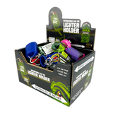 Silicone Lighter Holder with Retractable Cord  - 24 Pieces Per Retail Ready Display 24429 SMOKEZILLA