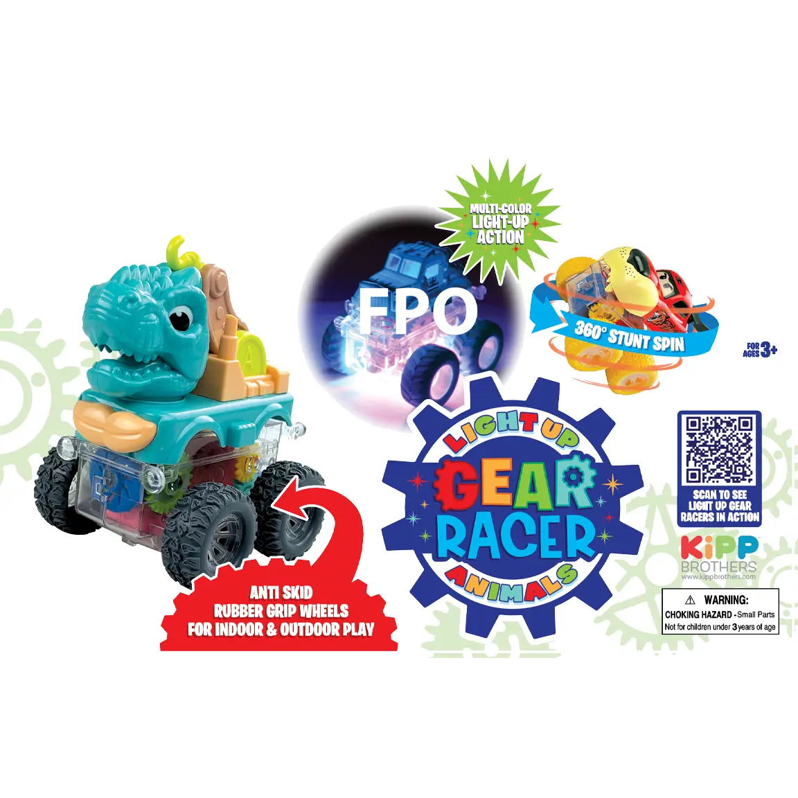 Friction Toy Car Light Up Assortment - 12 Pieces Per Display 24452 KIPP BROTHERS