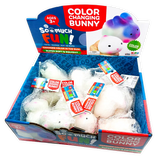 Squish and Squeeze Color Changing Bunny - 12 Pieces Per Retail Ready Display 24766 KIPP BROTHERS