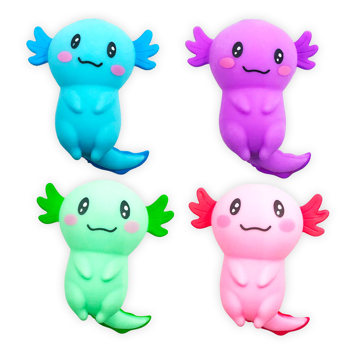 Squish and Squeeze Axolotl Toy - 12 Pieces Per Retail Ready Display 24767 KIPP BROTHERS