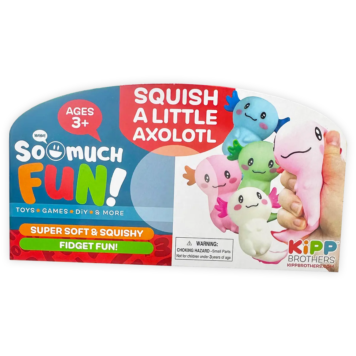 Squish and Squeeze Axolotl Toy - 12 Pieces Per Retail Ready Display 24767 KIPP BROTHERS