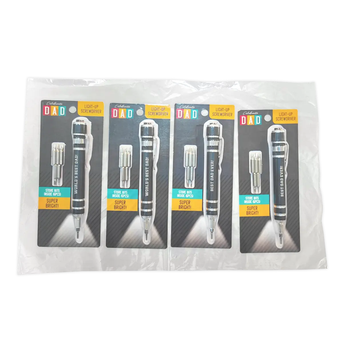 Father's Day Light-Up Screwdriver - 4 Pieces Per Pack 24786B KIPP BROTHERS